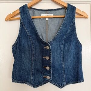 Aritzia Blue Denim Vest Top